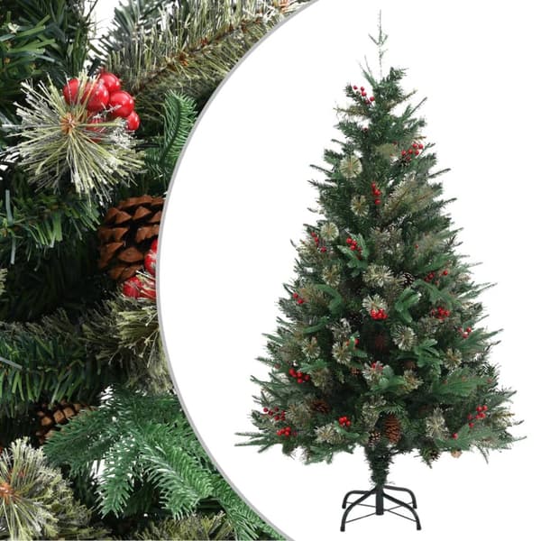 Plastgran och kottar grön 150 cm PVC&PE