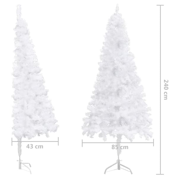 Plastgran för hörn vit 240 cm PVC
