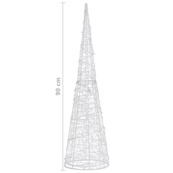 LED-koristevalopyramidi sininen akryyli 90 cm