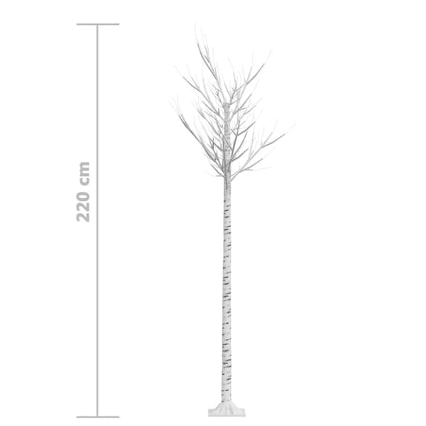 Plastgran 200 LED 2,2 m pil blått ljus inomhus/utomhus