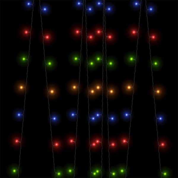 lyskæder 2 stk. 2x200 LED inde/ude soldrevet flerfarvet