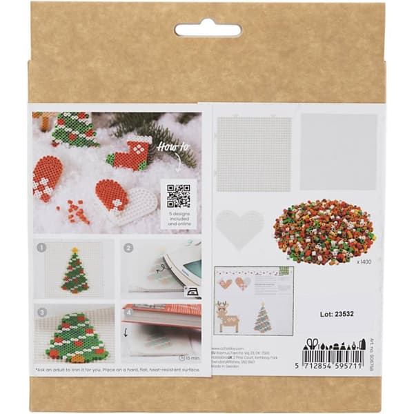 Kreativt set - NABBI BioBeads - Julmotiv