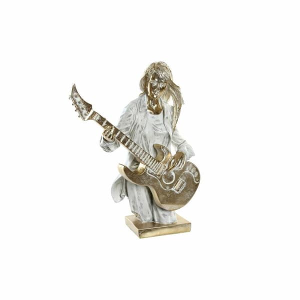 Prydnadsfigur DKD Home Decor 37 x 25 x 50 cm Gyllene Vit Musiker