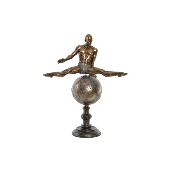 Dekorativ figur DKD Home Decor Gylden Harpiks Gymnast Moderne (36 x 19 x 46 cm)