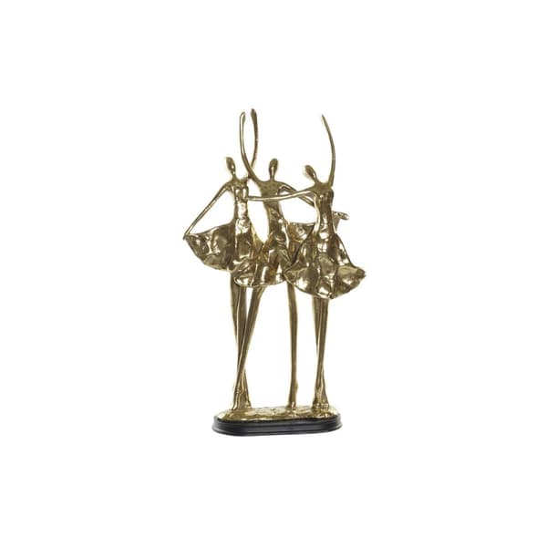 Dekorativ figur DKD Home Decor 25 x 9,8 x 44,5 cm Sort Gylden Ballet ballerina Romantisk