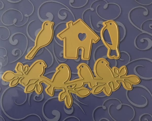 dies metall scrapbooking fåglar fågelholk