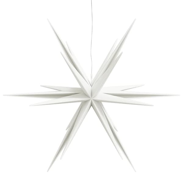 juledekoration med LED-lys foldbar 100 cm hvid