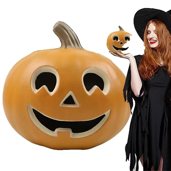 Halloween Pumpa Lykta, Batteridriven, Festlig Halloween Dekoration, A