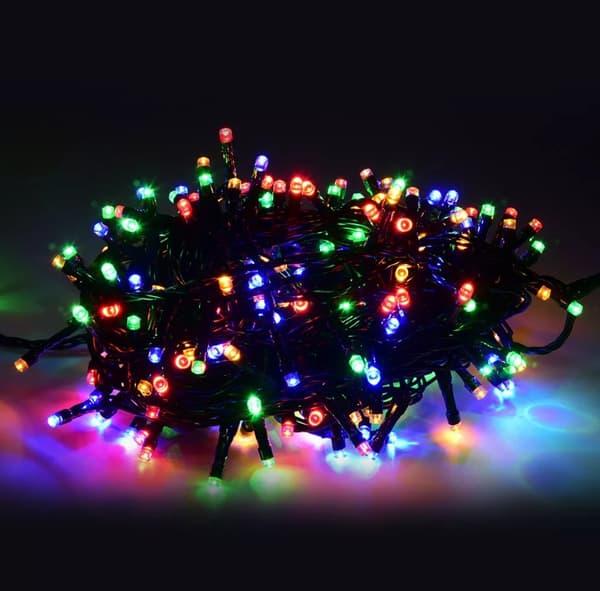 LED-lampor ljuskedja 10m 100LED flerfärgad 8 ljuslägen