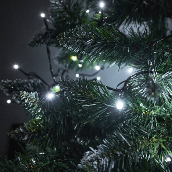 LED-valot merkkijono valo 10m 100LED kylmä valkoinen 8 valaistustilaa