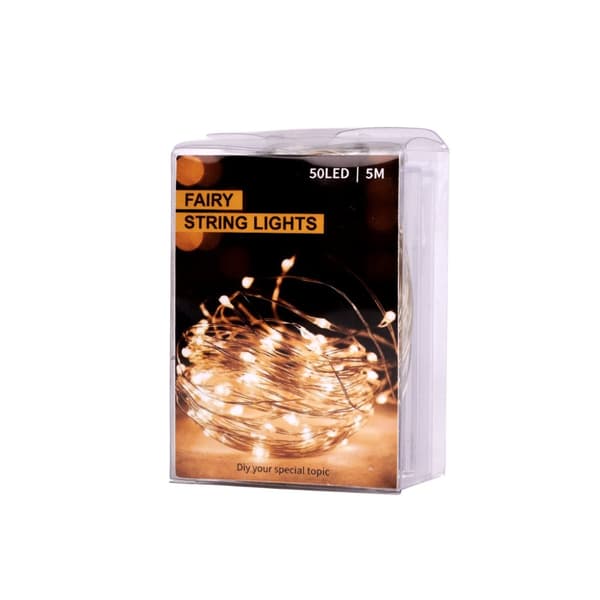 LED-lampor dekorativa ledningar 5m 50LED kallvit