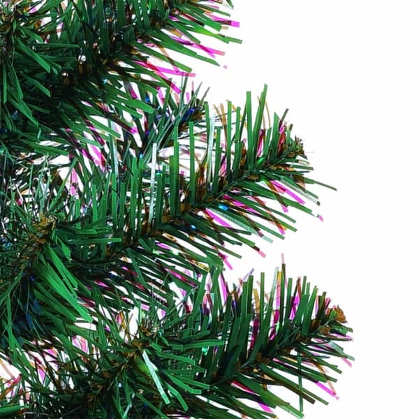 Plastgran med regnbågsskimrande grenar grön 240 cm PVC