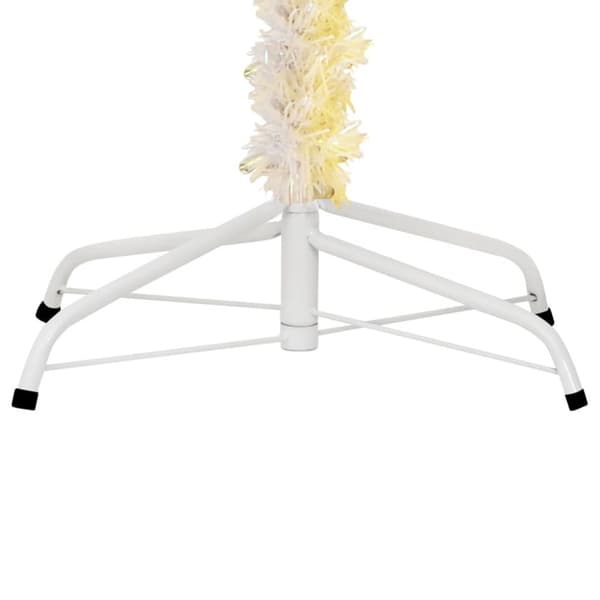 Plastgran med regnbågsskimrande grenar vit 240 cm PVC