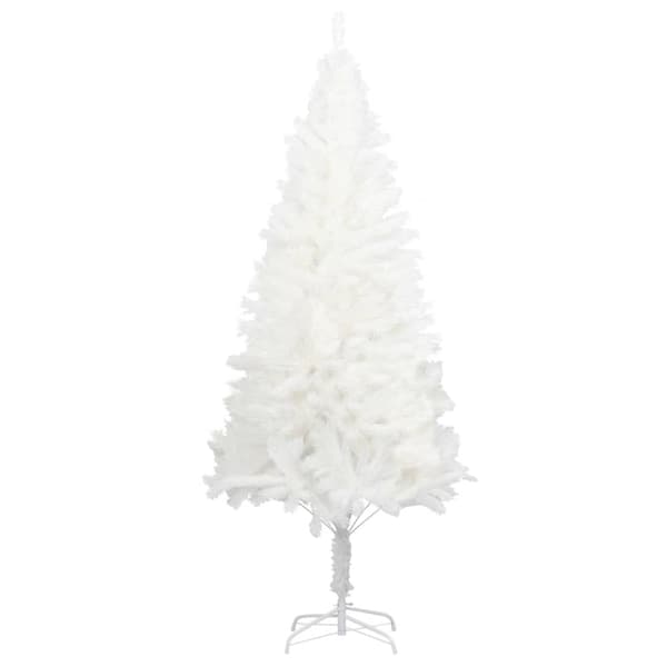 kunstigt juletræ med naturtro nåle 180 cm hvid