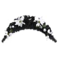 Miniatyrbillede 3 af 6: julekrans buefacon med LED-lys 90 cm PVC sort