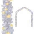 Miniatyrbillede 1 af 8: juleguirlande med LED-lys 20 m hvid
