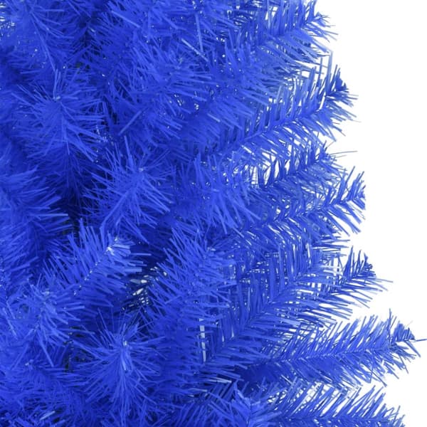 kunstigt juletræ med juletræsfod 210 cm PVC blå