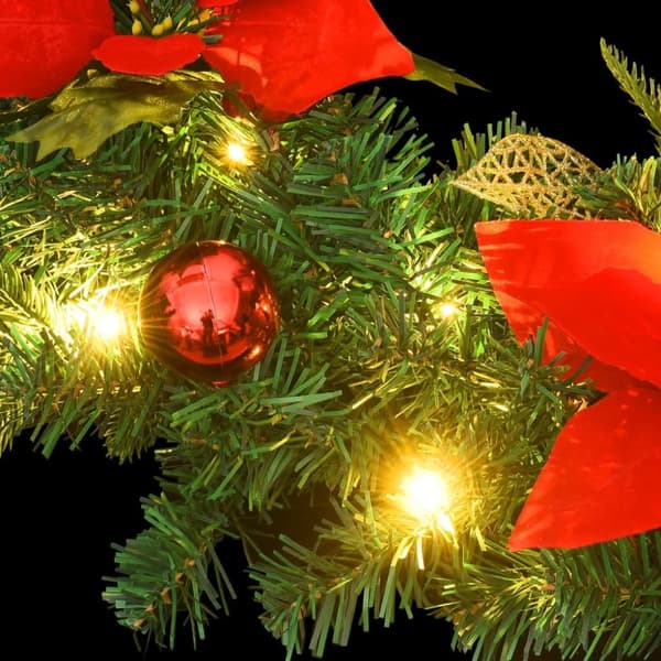 Julkrans med lysdioder grön 60 cm PVC
