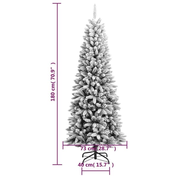 Plastgran med snö 180 cm PVC&PE