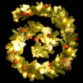 Miniatyrbillede 7 af 7: juleguirlande med LED-lys 2,7 m PVC grøn