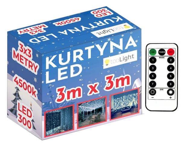 LED-gardin 300 dioder 3x3m 311334A