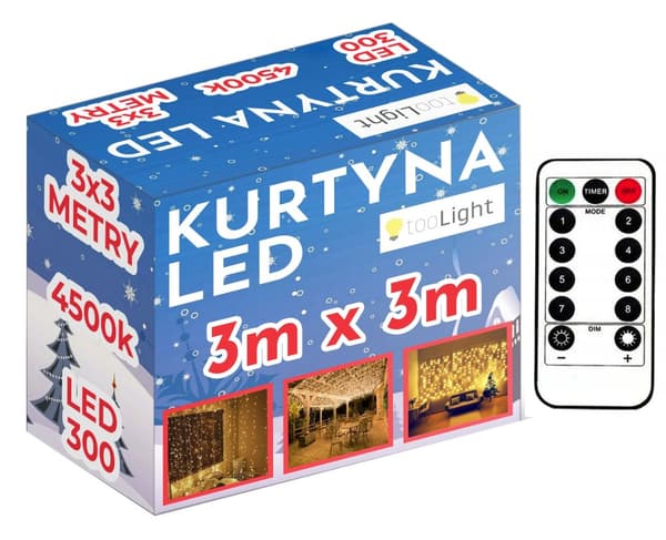 LED-gardin 300 dioder 3x3m 311334A