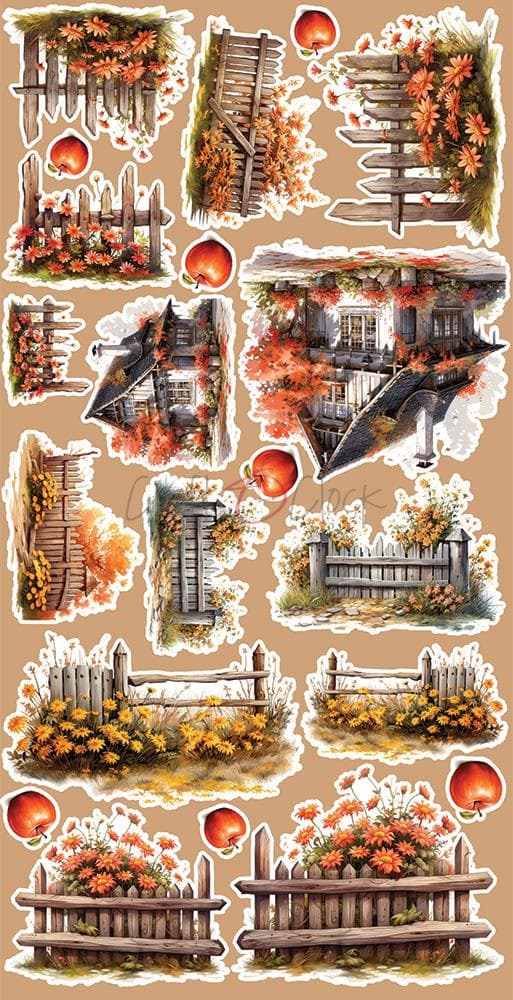 Paper Pack Extra Set - Craft O Clock - Autumnaria Flowers