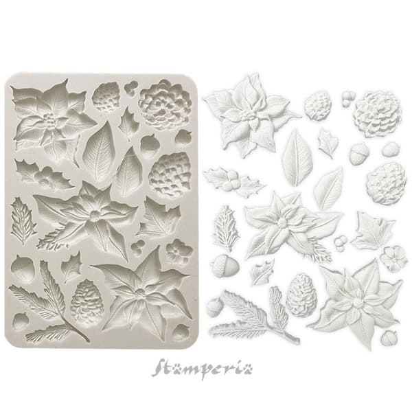 Silikonform A5 - Stamperia - The Nutcracker - Poinsettia