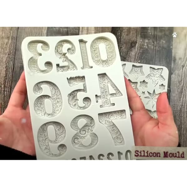 Silikonform A5 - Stamperia - Gear up for Christmas - Numbers