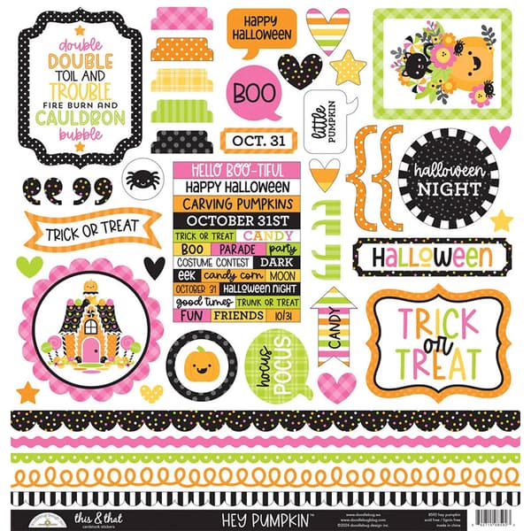 Paper Pad 12x12 - Doodlebug - Hey Pumpkin