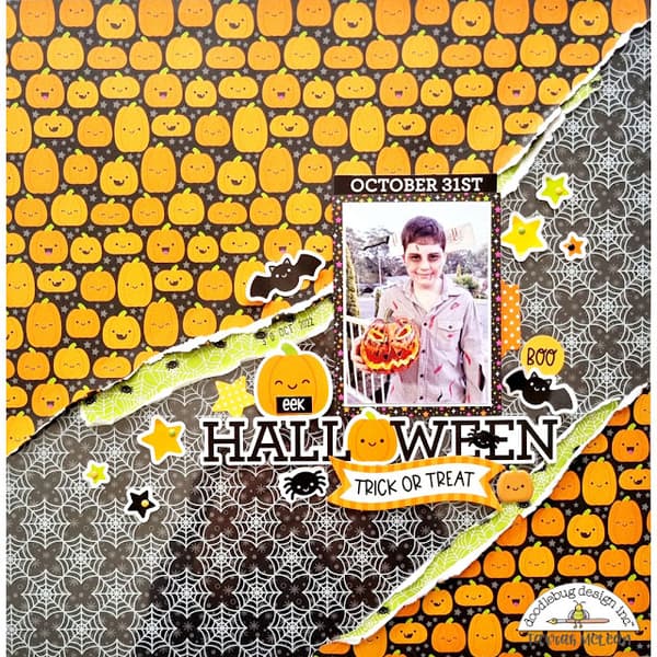 Paper Pad 12x12 - Doodlebug - Hey Pumpkin