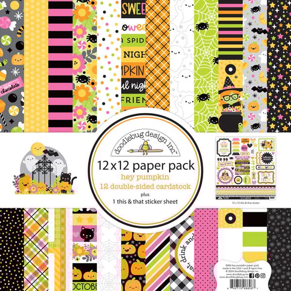 Paper Pad 12x12 - Doodlebug - Hey Pumpkin