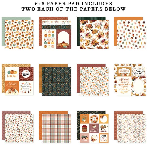Paper Pad Carta Bella - Harvest - 6x6 Tum - 24 ark