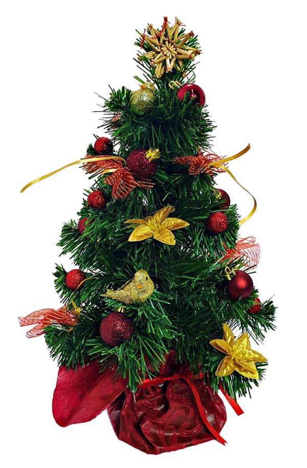 READY MINI JULTRÄD KLÄDD MED JULDEKORT, 40 cm