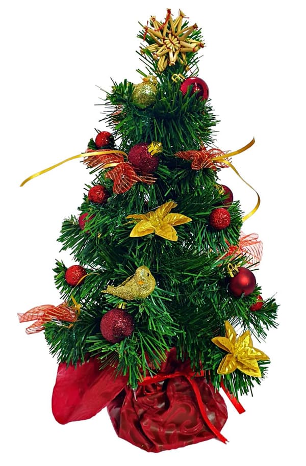 READY MINI JULTRÄD KLÄDD MED JULDEKORT, 40 cm
