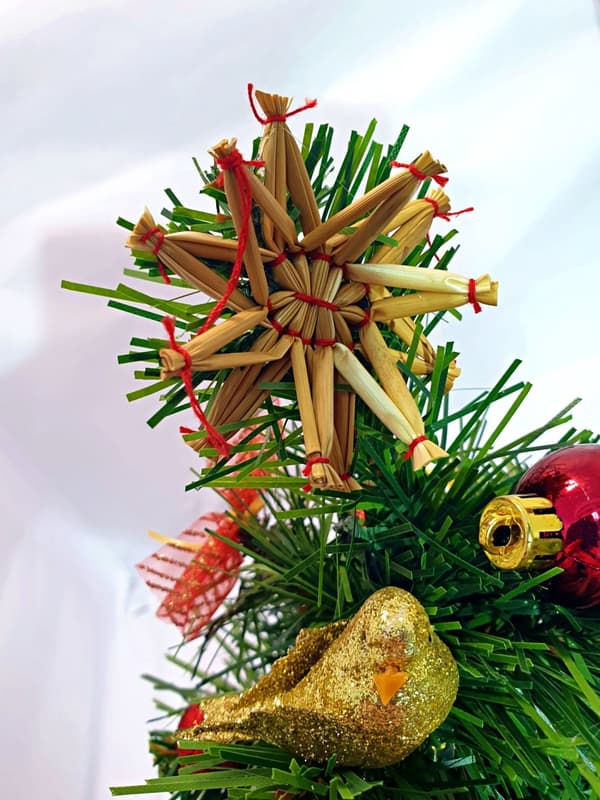 READY MINI JULTRÄD KLÄDD MED JULDEKORT, 40 cm