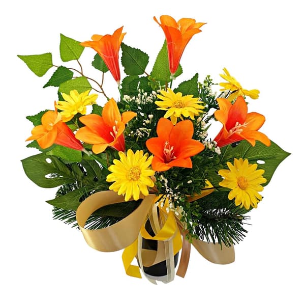 BLOMSTER TIL KIRKEGÅRDEN, BUKETT TIL VATE, KUNSTIGE BLOMSTER