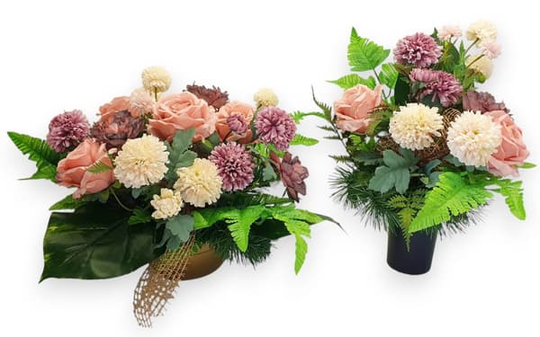 KJÖRKOGÅRDSLÄNNING XL, BLOMMOR FÖR GRAVEN MED EN VIKT