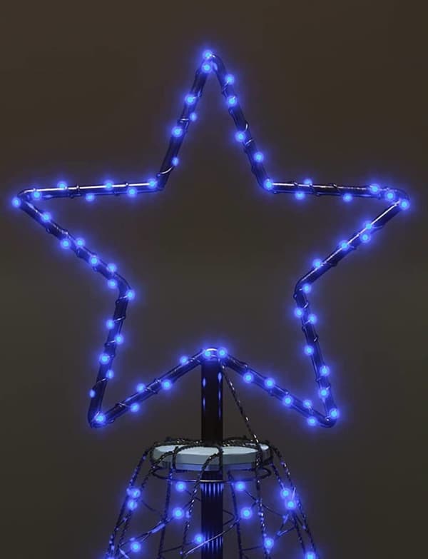 Flagstang juletræ - 300cm - LED - IP44 - 8 lysfunktioner