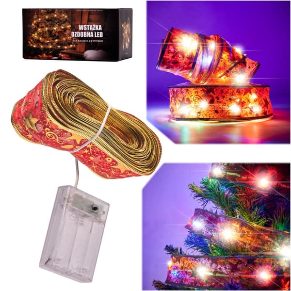 Dekorativt bånd LED Strip 10m 100LED juletræslys Julepynt Flerfarvet batteridrevet