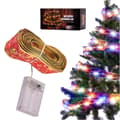 Miniatyrbillede 2 af 7: Dekorativt bånd LED Strip 10m 100LED juletræslys Julepynt Flerfarvet batteridrevet