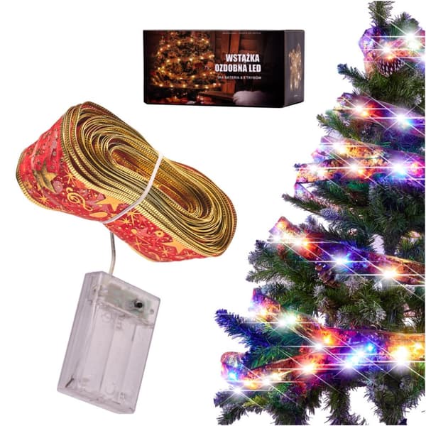 Dekorativt bånd LED Strip 10m 100LED juletræslys Julepynt Flerfarvet batteridrevet