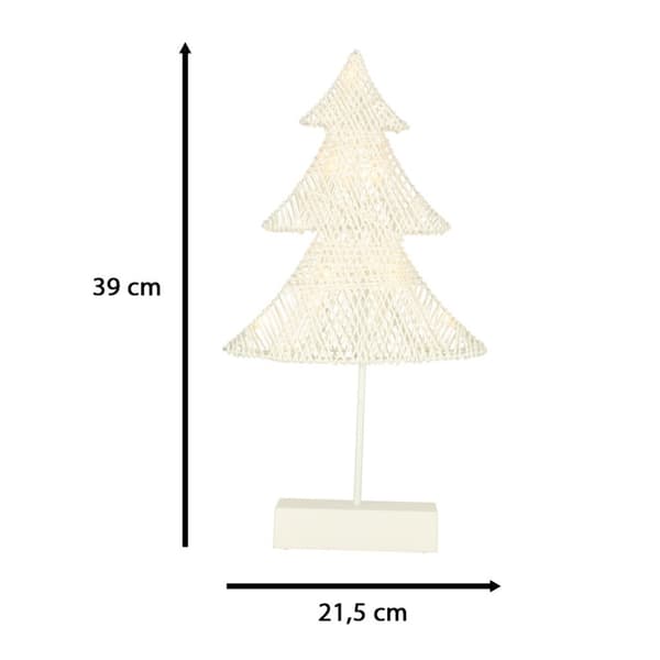 Joulukuusi valoisa joulukoristeita 10 LED 39 cm lämmin valkoinen