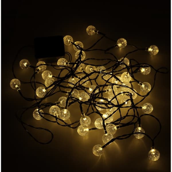 Aurinkopallo puutarhavalot 7m 50LED lämmin valkoinen