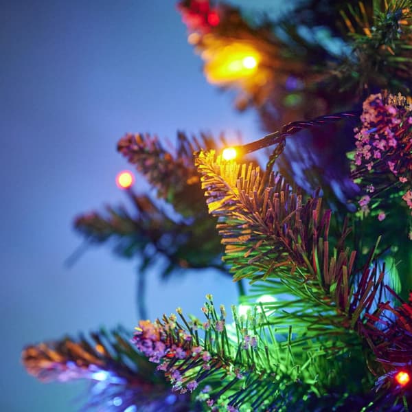 LED-lamput valoketju 10m 100LED monivärinen 8 valaistustilaa
