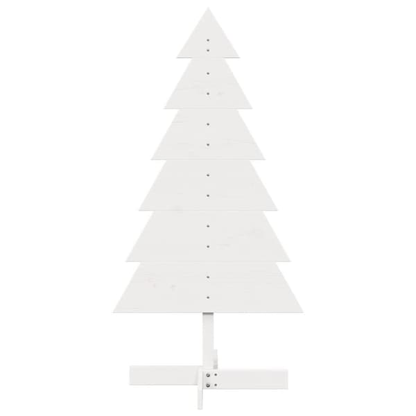 Julgran trä vit 120 cm massiv furu