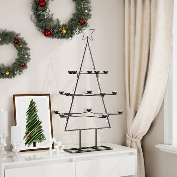 Julgran i metall svart 105 cm