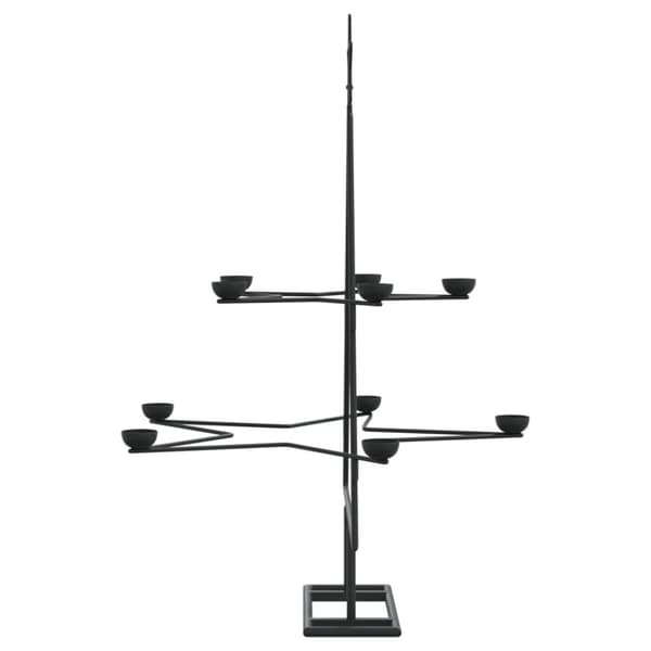 Metallinen koriste-joulukuusi, musta, 75 cm