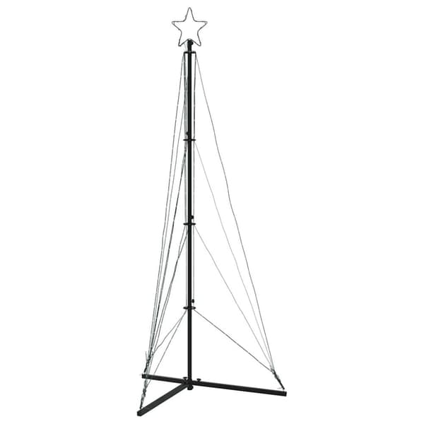 juletræslys 363 LED'er 182 cm koldt hvidt lys