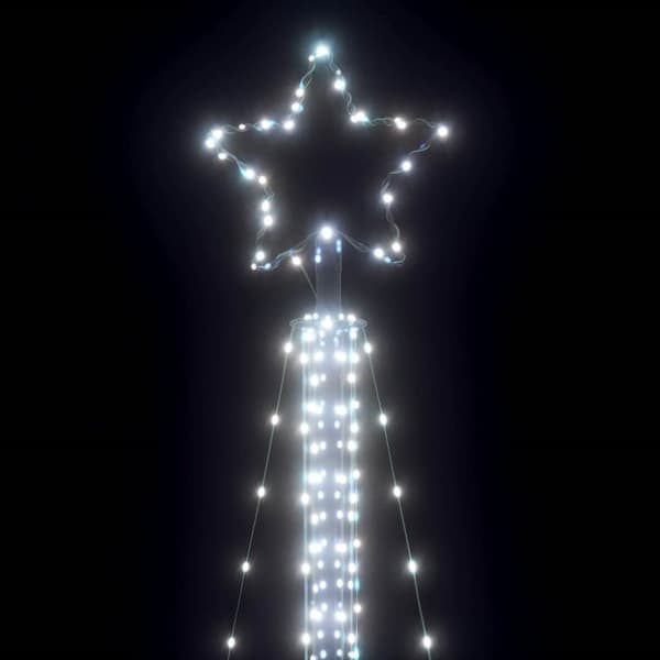 juletræslys 525 LED'er 302 cm koldt hvidt lys